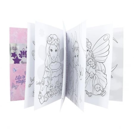 Carte de colorat cu paiete Fairy Love fluture [4]