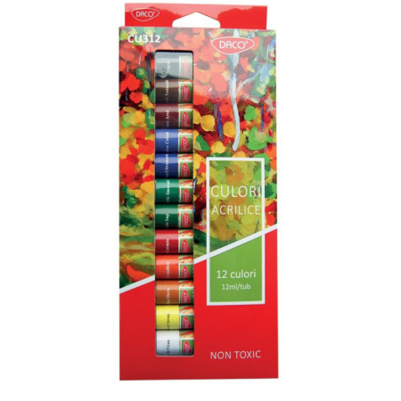Seturi culori acrilice - Culori acril 12 culori 12 ml DACO
