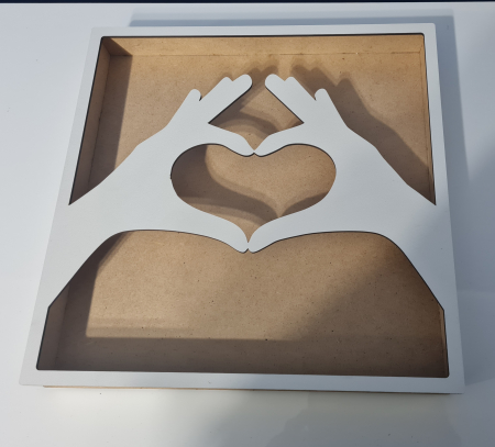 Produse MDF - Cutie Licheni maini inima