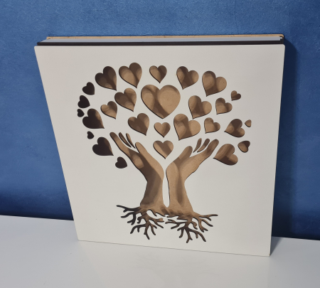 Produse MDF - Cutie Licheni copac inimi