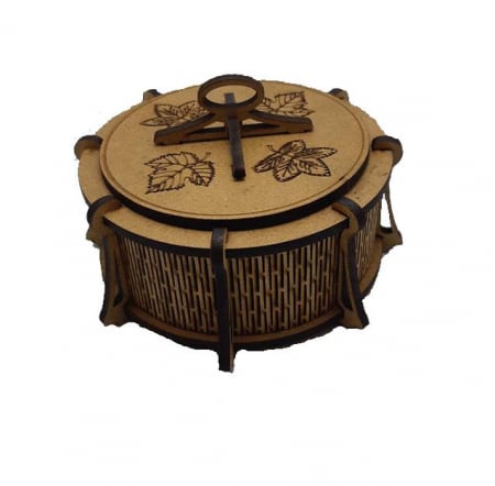 Cutii - Cutie MDF rotunda