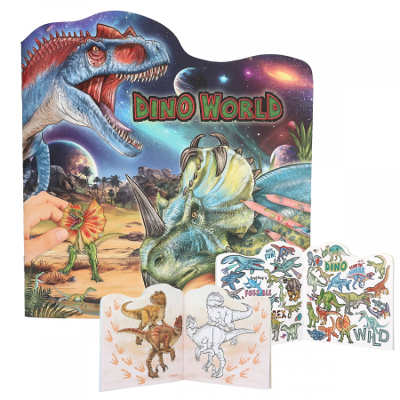 CARTI - Dino World carte de colorat figurativ
