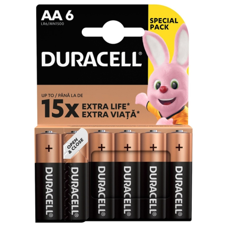Baterii - DURACELL Basic AA, baterii, 6 buc