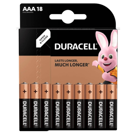 Baterii - DURACELL Basic AAA, baterii, LR03, 18 buc