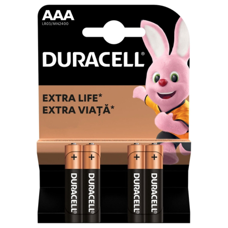 Baterii - DURACELL Basic AAA, baterii, LR03, 4 buc
