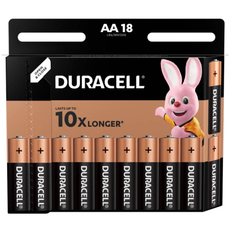 Baterii - DURACELL Basic AA, baterii, LR06, 18 buc