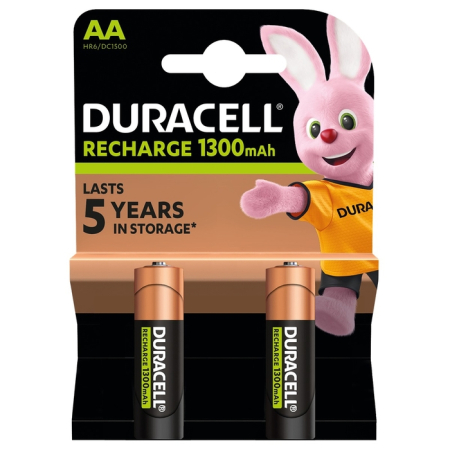 Baterii - DURACELL Recharge, acumulatori, AA 1300 mAh, 2 buc