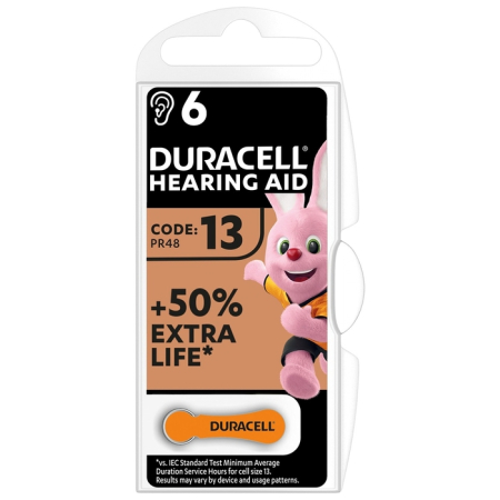 Baterii - DURACELL Special Auditive, baterii, pentru aparatul auditiv ZA13, 6 buc