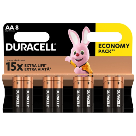 Baterii - DURACELL Basic AA, baterii, LR06, 8 buc