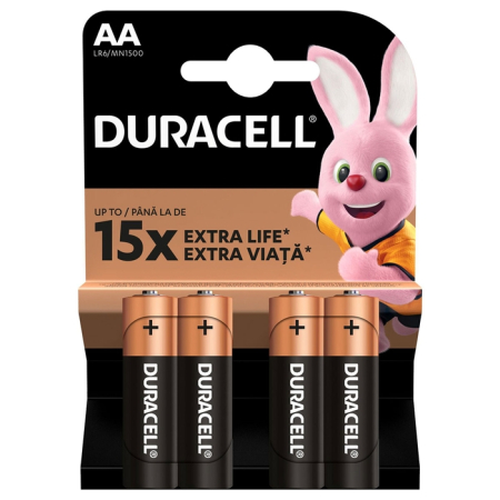 Baterii - DURACELL Basic AA, baterii, LR06, 4 buc