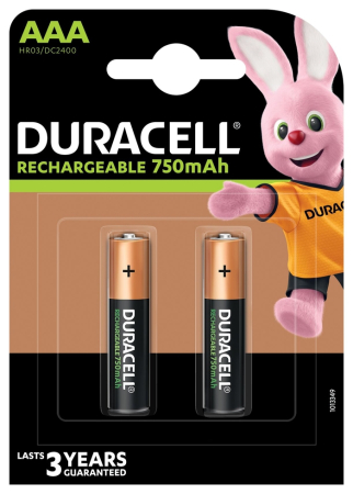 Baterii - DURACELL Recharge, acumulatori, AAA 750 mAh, 2 buc