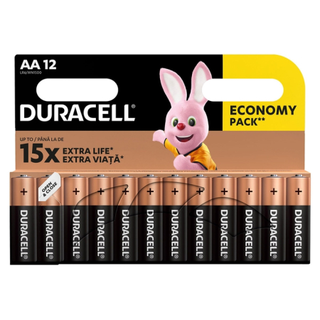 Baterii - DURACELL Basic AA, baterii, LR06, 12 buc