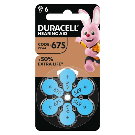 Baterii - DURACELL Special Auditive, baterii, pentru aparatul auditiv ZA 675, 6 buc