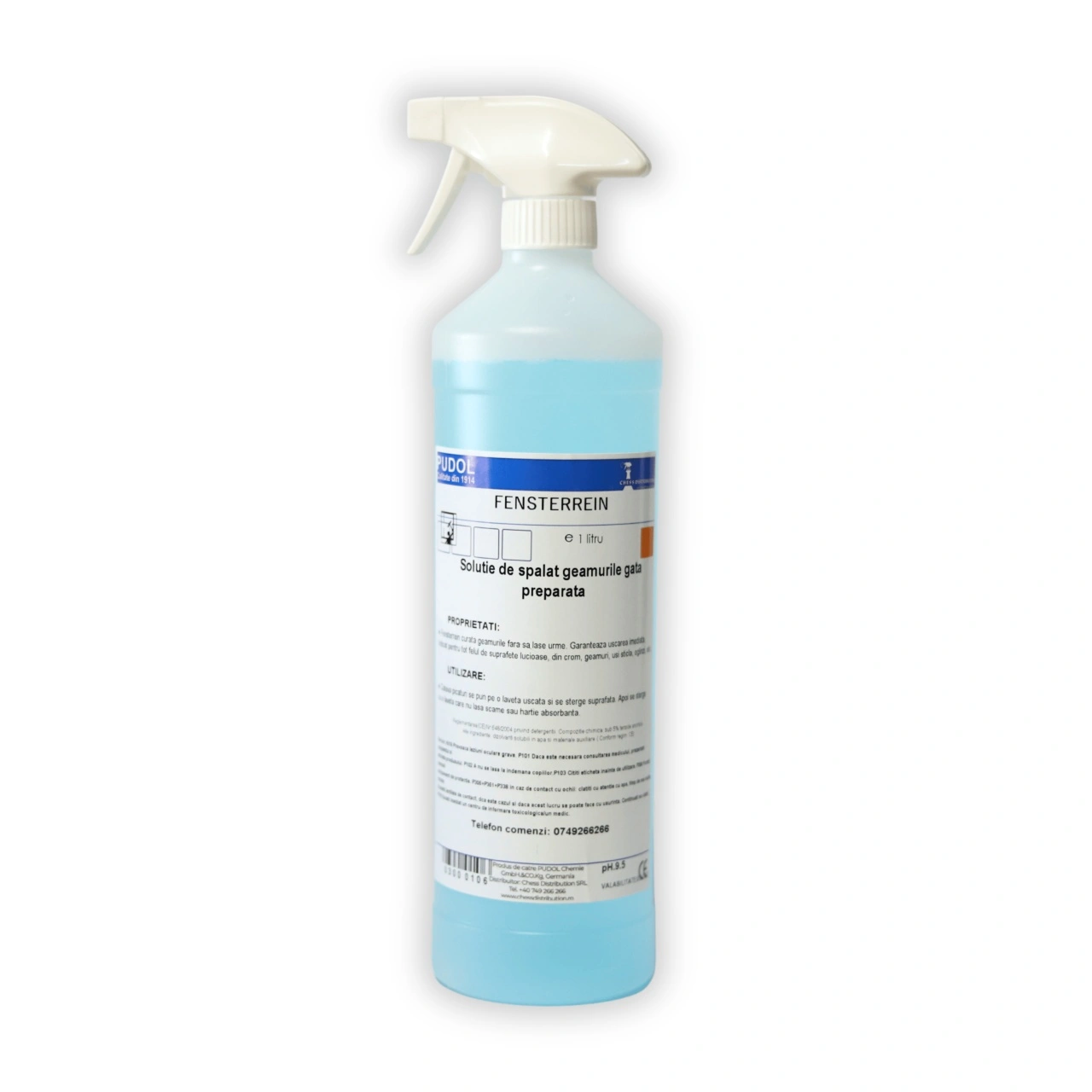 Detergenti profesionali - Fensterrein - Curățător de sticlă și geamuri cu pompita