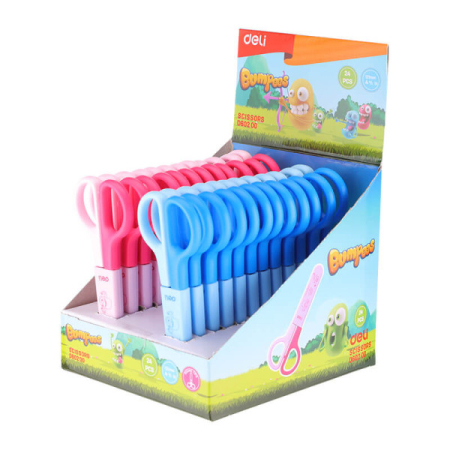 Foarfece/Cuttere si Produse de taiere - Foarfeca scolara 12 cm cu protectie plastic Deli