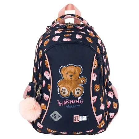 Papetarie birotica si rechizite - Ghiozdan școlar St. Right Teddy Bear - Cu 3 compartimente