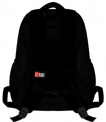 Ghiozdan Scolar, St.Majewski, 4 Compartimente, St.Right Black BP05 42x30x19cm [1]