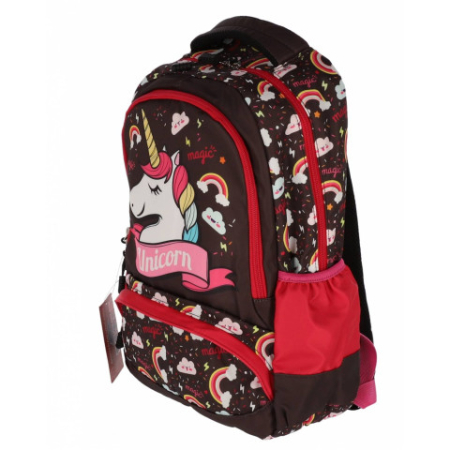 Ghiozdane - Ghiozdan UNICORN SF 4F 39Hx29x13cm 0.8Kg diverse culori