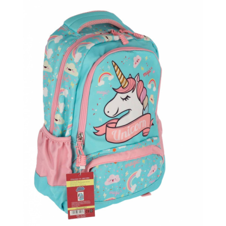 Ghiozdan UNICORN SF 4F 39Hx29x13cm 0.8Kg diverse culori [1]