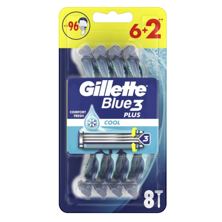 Ingrijire Personala - GILLETTE Blue III Plus Cool, aparat de ras, de unica folosinta, 6+2