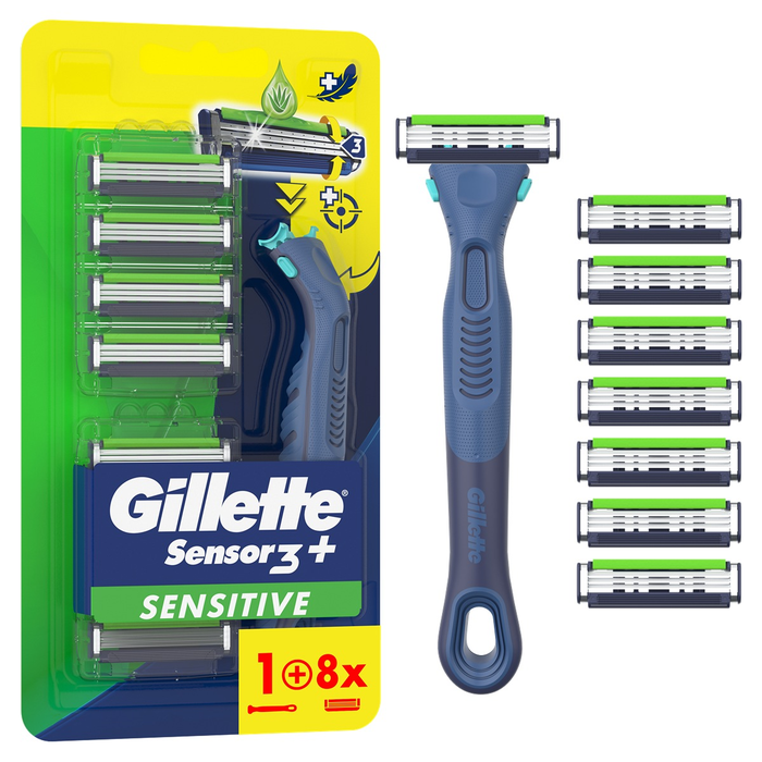 Ingrijire Personala - GILLETTE Sensor 3 Plus Sensitive, aparat de ras, 8 buc