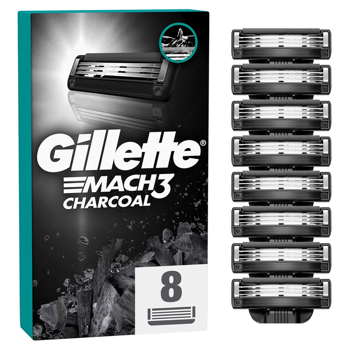 Ingrijire Personala - GILLETTE Mach3 Charcoal, rezerva aparat de ras, 8 buc