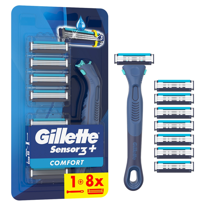Ingrijire Personala - GILLETTE Sensor 3 Plus Comfort, aparat de ras, 8 buc