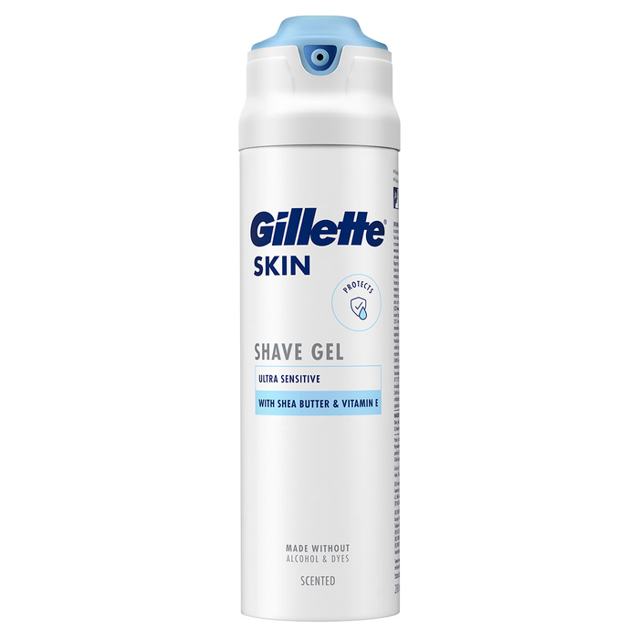Ingrijire Personala - GILLETTE Skin Ultra Sensitive, gel de ras, cu unt de shea si vit E, 200 ml