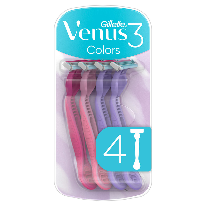 Ingrijire Personala - GILLETTE Venus 3 Colors, aparat de ras, pentru femei, 4 buc