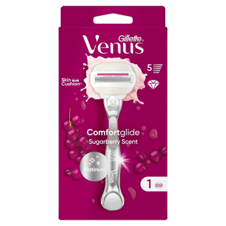 Ingrijire Personala - GILLETTE Venus ComfortGlide Sugarberry, aparat de ras, pentru femei + 1 rezerva