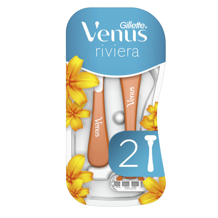 Ingrijire Personala - GILLETTE Venus Riviera, aparat de ras, pentru femei, 2 buc
