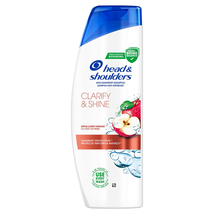 Ingrijire Personala - HEAD&SHOULDERS Clarify & Shine, sampon, cu otet din cidru de mere, 330 ml