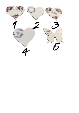 Produse de sezon - Inima/fluture printat martisor 10 cm