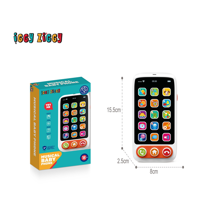 Jucarii interactive - Iggy Ziggy Telefon muzical, jucarie, pentru prescolari