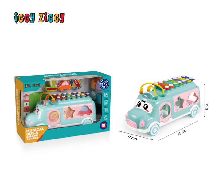 Jucarii interactive - Jucarie prescolari, jucarie interactiva, Autobuz muzical