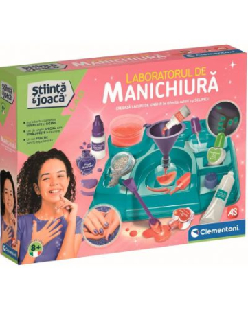 Jocuri, Jucarii si Seturi Creative - Set educativ Clementoni Stiinta & Joaca - Laboratorul de manichiura