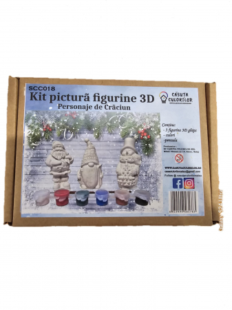 Craciun - Kit de pictură 3D - Personaje de Crăciun