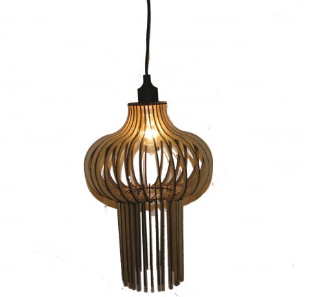 Produse MDF - Lampa meduza natur