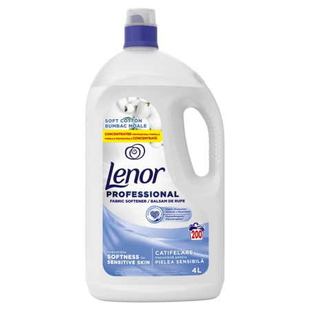 Produse Casa - LENOR Professional Soft Cotton, balsam de rufe, 200 spalari, 4 l