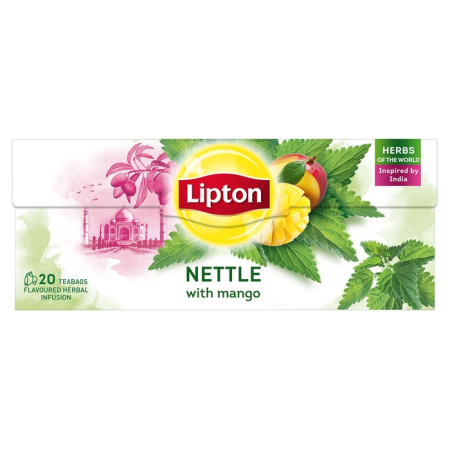 Produse Protocol Birou - LIPTON Mango si Urzica, ceai, verde, 20 pliculete