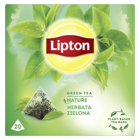 Ceai - LIPTON Nature, ceai, Verde, 20 pliculete piramidale