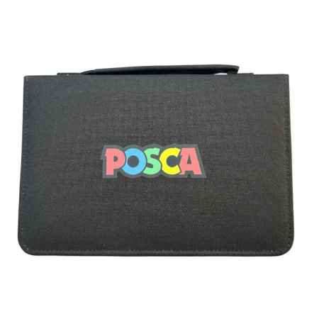 Markere , linere - Mapa PVC UNIBALL, echipata cu 24 de markere, 26x18x5. 5cm (bx1), Posca (M1213)