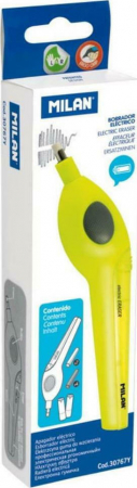 Grafica - Milan Gumă Electrică pentru Creion cu Accesorii 1buc Galbenă