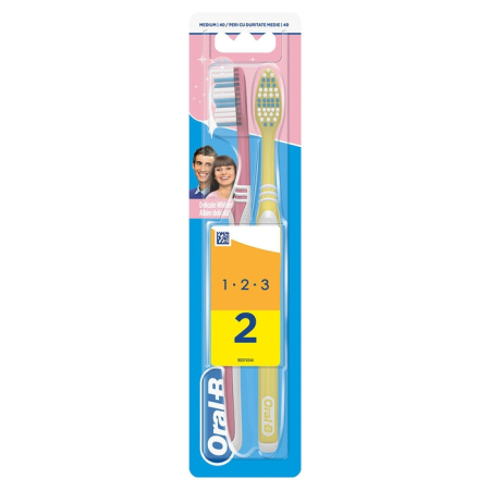 Ingrijire Personala - ORAL-B 3-Effect Delicate White, periuta de dinti, 40 medium, 2 buc