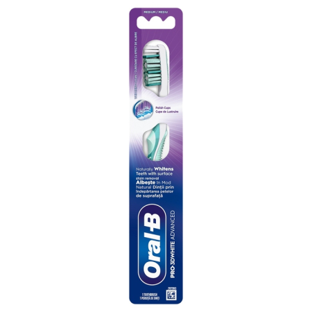 Ingrijire Personala - ORAL-B Pro-3DWhite Advanced, periuta de dinti, medium, 1 buc