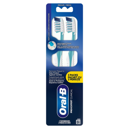 Ingrijire Personala - ORAL-B Pro Expert Clinical Deep Clean, periuta de dinti, medium, 2 buc