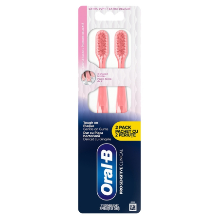 Ingrijire Personala - ORAL-B Pro Sensitive Clinical, periuta de dinti, extra soft, curatare delicata, 3 buc