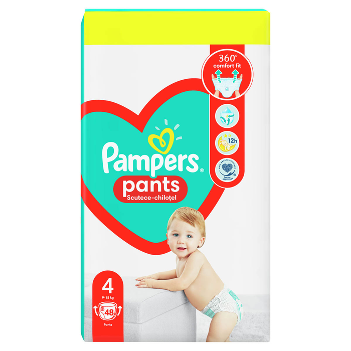 Produse Casa - PAMPERS Active Baby Pants, scutece chilotel, 9-15 kg, marime 4, Value Pack, 48 buc