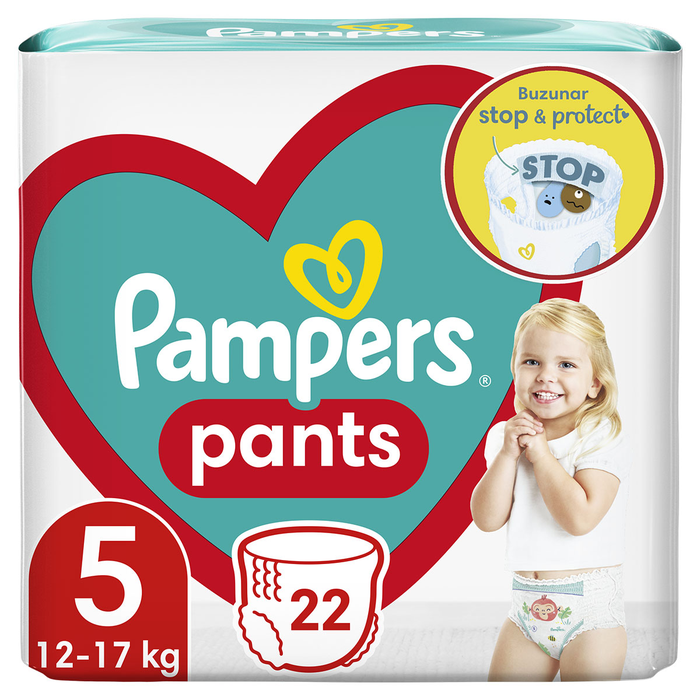 Produse Casa - PAMPERS Active Baby Pants, scutece chilotel, 12-17 kg, marime 5, Carry Pack, 22 buc