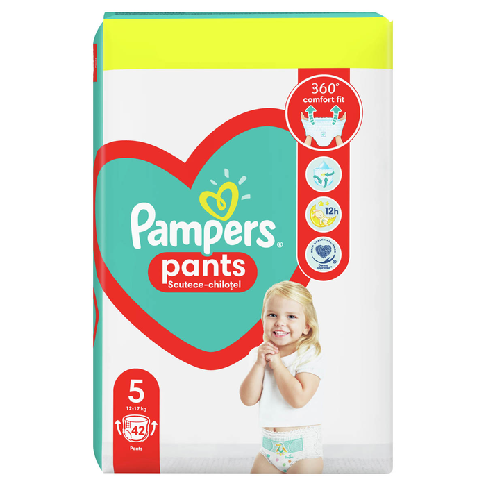 Produse Casa - PAMPERS Active Baby Pants, scutece chilotel, 12-17 kg, marime 5, Value Pack, 42 buc
